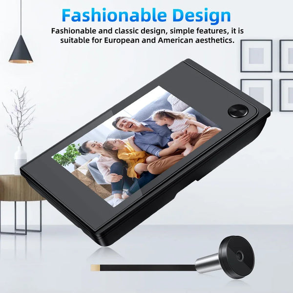 Awapow Wireless Door Peephole Camera 3.5 Inch Digital Door Viewer Doorbell 120° LCD Screen Monitor Home Security No Need WiFi by stepyours.com