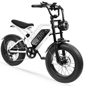 ESKUTE V300 Electric Dirt Bike, 20" Fat Tire E-Bike with 48V 20.8 Removable Battery, Off-Road Ebike Up to 30+MPH, 7-Speed Beach Snow Trail Mountain Commuter for Adult