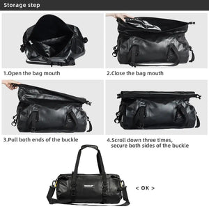Rhinowalk Bike Rear Seat Bag Waterproof 20L Big Capacity Rear Rack Pannier Shoulder Bags Gym Bag For Mtb Road Bicycle Cycling