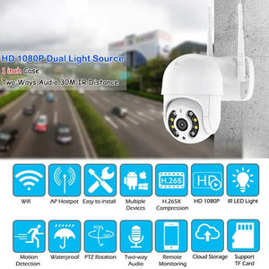 A8 8MP 4K PTZ Outdoor Wireless IP Camera - Smart AI Auto Tracking