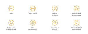 IMOU Ranger 4MP Bullet Lite Indoor Outdoor Security Camera AI Detection - stepyours.com