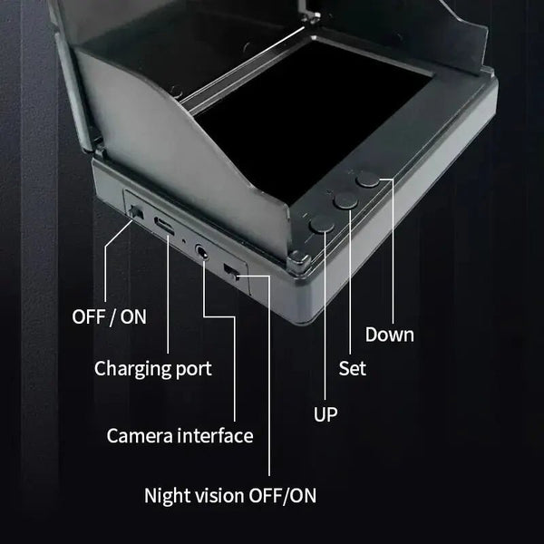 Portable Fish Depth Finder Handheld 1080P Underwater Camera With 4.3 Inch LCD - stepyours.com
