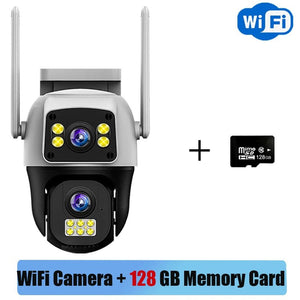 8MP 4G Dual Lens Outdoor Surveillance Camera - With PTZ And Dual Screen - stepyours.com