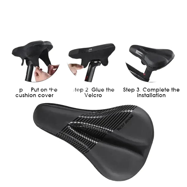 Gel Padded Bike Seat Cover Waterproof Cushion