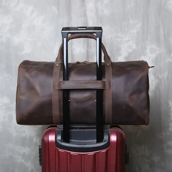 Durable Leather Duffel for Men's Travel — product view 5