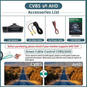 AHD 1080P 170 Rear View Camera Trunk Handle For BMW 3 5 Series X5 X6 Waterproof - stepyours.com