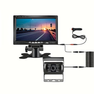 Night Vision 7 Inch TFT Monitor With 18 IR LEDs Backup Camera RV - stepyours.com