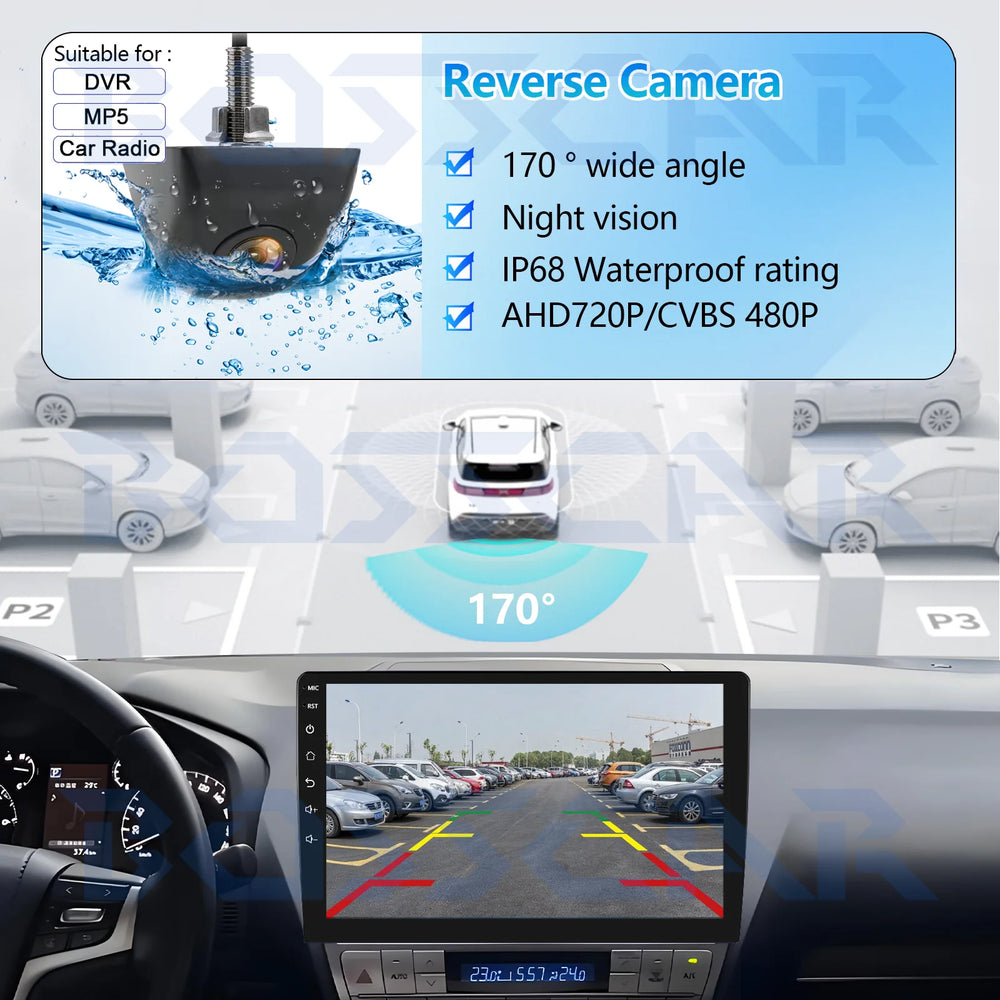 Car Rear View Backup Camera Night Vision High Definition 170 Degree Wide Angle - stepyours.com