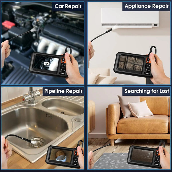 Industrial Endoscope Camera 4.3 Inch IPS Screen 1080P IP67 Waterproof Borescope - stepyours.com