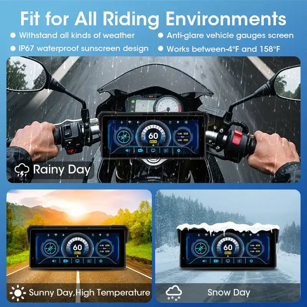 Jansite Motorcycle Screen - Waterproof -  product image