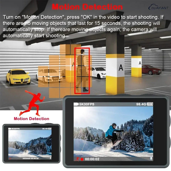 Adventure Ready Action Camera 5K 4K60FPS Dual IPS Touch LCD Waterproof 30M - stepyours.com