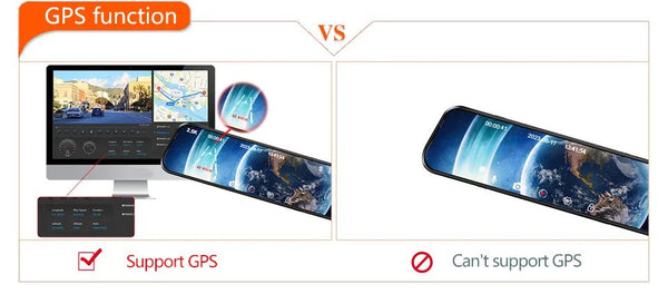EACE 2.5K Mirror Dash Cam For Car Touch Screen With GPS WiFi 1440P Parking DVR - stepyours.com