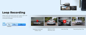 AZDOME 4K Dash Cam M550 Max GPS WiFi Car DVR 3.18Inch Screen Rear Cam - stepyours.com