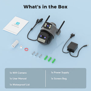 Abuntu 15MP 8K PTZ WiFi Outdoor Camera - 10X Zoom AI Human Detection - stepyours.com