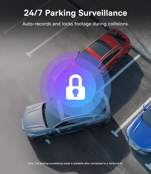 Baseus VD1 3K Dash Cam Front And Rear With GPS Supercapacitor 24H Parking - stepyours.com