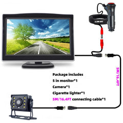 HC Rear View Backup Camera With Monitor For Truck 24V Night Vision 5 Inch Screen - stepyours.com