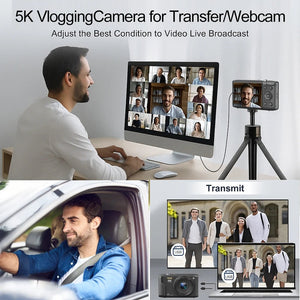Ourlife 5K 72MP Compact Digital Camera With Two Point Eight Inch LCD 16X Zoom - stepyours.com