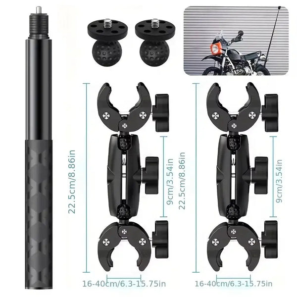 For Insta360 x2 x3 x4 x5 Motorcycle Bike Mount Selfie Stick for Insta 360 x2 x3 x4 x5 Moto Monopod Handlebar Accessories Kit