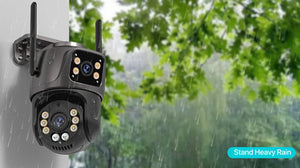 SmartVision 4K 8MP Outdoor WiFi PTZ Camera AI Auto Tracking Dual Lens by stepyours.com