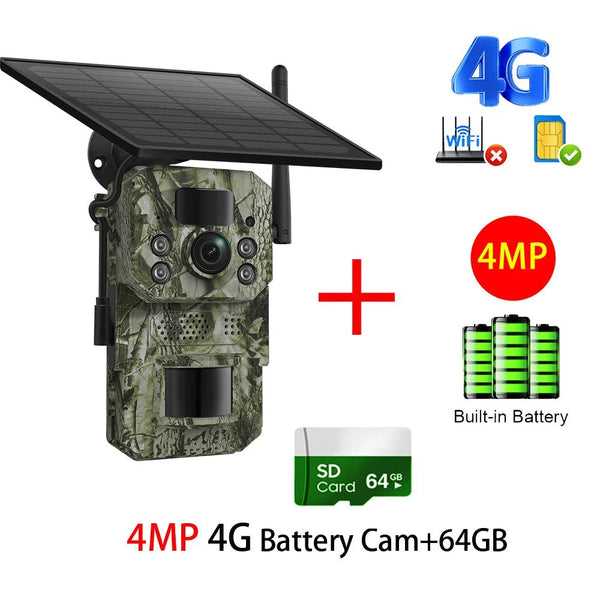 INQMEGA4G Solar Trail Camera 2K Night Vision 5MP PIR Motion Activated - stepyours.com