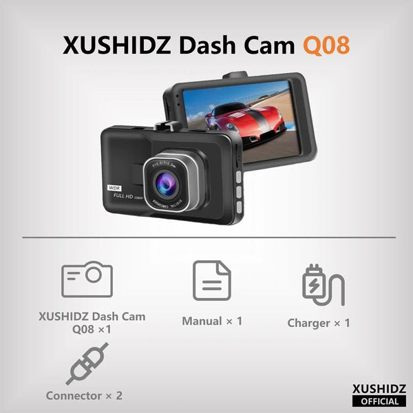Xushidz 1080p HD Dash Camera With Loop Recording Night Vision Gsensor Parking - stepyours.com