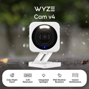 Wyze Cam V4 - 2.5K WiFi Security Camera With Color Night Vision - stepyours.com