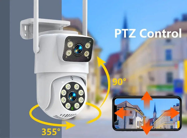 ANSVICAM Tuya Outdoor 4K IP Camera Dual Lens PTZ Auto Tracking Wireless - stepyours.com