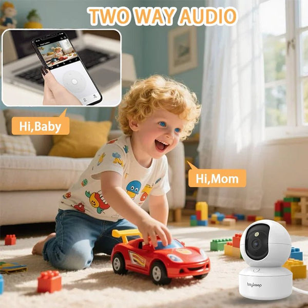 BoyKeep 2K Smart WiFi Security Camera - 360 PTZ Indoor Surveillance Hooks - stepyours.com