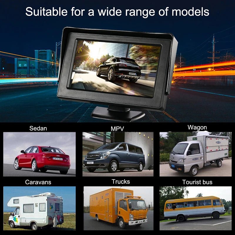 4.3 Inch Rear View Camera Monitor For Car Parking System - stepyours.com