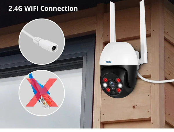 KERUI Outdoor PTZ WiFi Security Camera - 8MP UHD Tuya AI Detection Hooks - stepyours.com