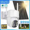 Abuntu 5MP Solar Outdoor Camera - Wireless WiFi with 7800mAh Battery Hooks - stepyours.com