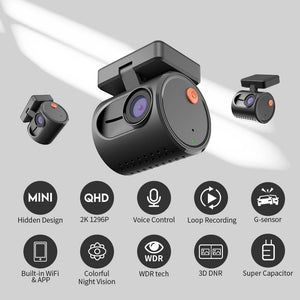 Kawa 2K Dash Cam Mini 3 for Cars Night Vision WiFi App - stepyours.com