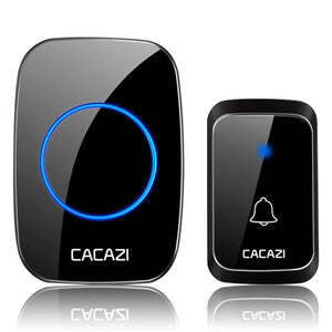 CACAZI A06 DC battery-operated Wireless Waterproof Doorbell 300M Remote 36 chimes Cordless Home Cordless Call Bell by stepyours.com