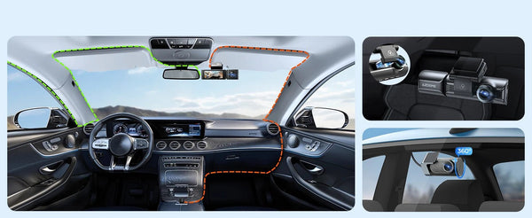 AZDOME M550 Pro Dash Cam 5.8GHz WiFi 4K 2.5K GPS IR Night Vision 3.19in - stepyours.com