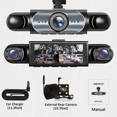 4 Channel Dash Cam 360 Degree Car Video Recorder Night Vision Parking Monitor - stepyours.com