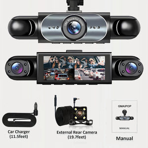 4 Channel Dash Cam 360 Degree Car Video Recorder Night Vision Parking Monitor - stepyours.com