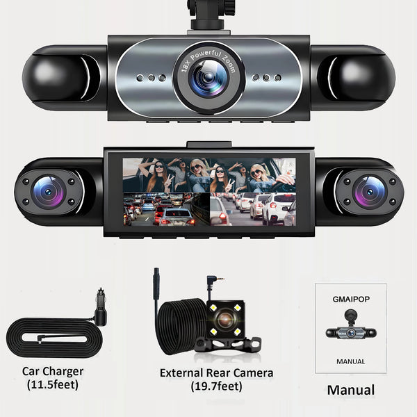 4 Channel Dash Cam 360 Degree Car Video Recorder Night Vision Parking Monitor - stepyours.com