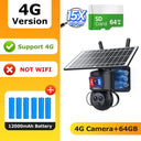 SHIWOJIA 4K 8MP Solar Camera With 4G SIM WiFi Color Night Vision PTZ Dual Lens - stepyours.com
