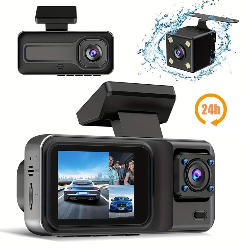 3 Channel Dash Cam for Cars 1080P Video Recorder Rear View Car DVR - stepyours.com