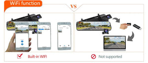ACCEO Car DVR 10 Inch Rear View Mirror Dash Cam With WiFi 2K Front 1080P Rear - stepyours.com