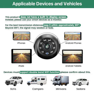 GreenYi 5G WiFi Magnetic Hitch Wireless Rear View Camera Night Vision Trailer - stepyours.com