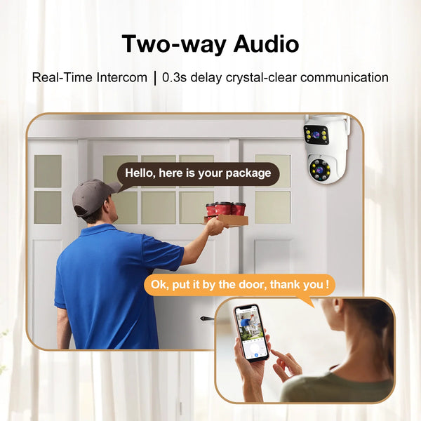 10MP Dual Lens Tuya WiFi Camera PTZ Outdoor 4K Security Camera With AI Tracking - stepyours.com