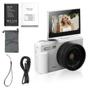 5K Compact Digital Camera With 18X Zoom 180 Degree Flip Screen For YouTube Vlog - stepyours.com