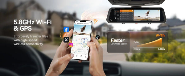 WOLFBOX G900 Dash Cam 4K Front 2.5K Rear GPS Voice Control 5GHz WiFi - stepyours.com