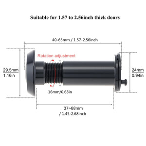 16mm 200 Degree Door Viewer HD Glass Lens Wide Angle Security Door Peephole with Drill Bit Set for Doors 1.57-2.56inch Thickness by stepyours.com