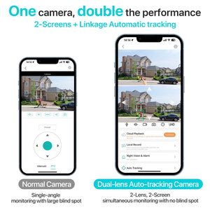 SmartVision 4K 8MP Outdoor WiFi PTZ Camera AI Auto Tracking Dual Lens by stepyours.com