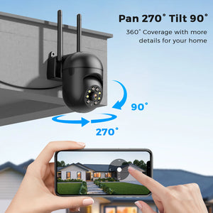 4MP Outdoor WiFi Camera 2K PTZ Night Vision IP Surveillance ICSee App - stepyours.com