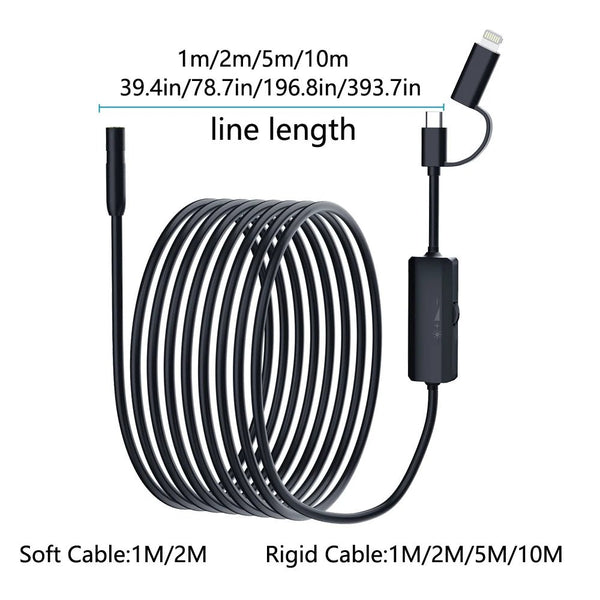 Android Endoscope 2 In 1 Camera USB C iOS Borescope Waterproof - stepyours.com