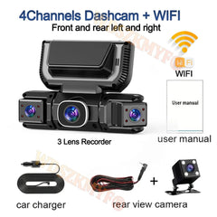 4 Camera 360 Degree Car DVR Dash Cam 1080P WiFi Front Rear Parking Monitor Gift - stepyours.com