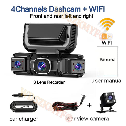 4 Camera 360 Degree Car DVR Dash Cam 1080P WiFi Front Rear Parking Monitor Gift - stepyours.com